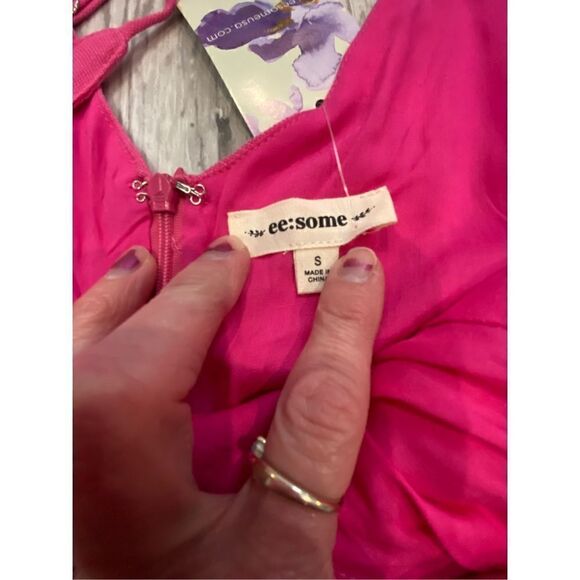 ee:some hot pink Capri romper, jumpsuit size S - Picture 9 of 12